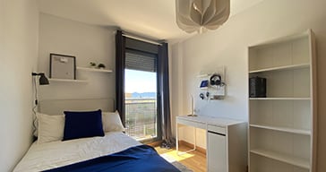 Dormitorio del apartamento individual
