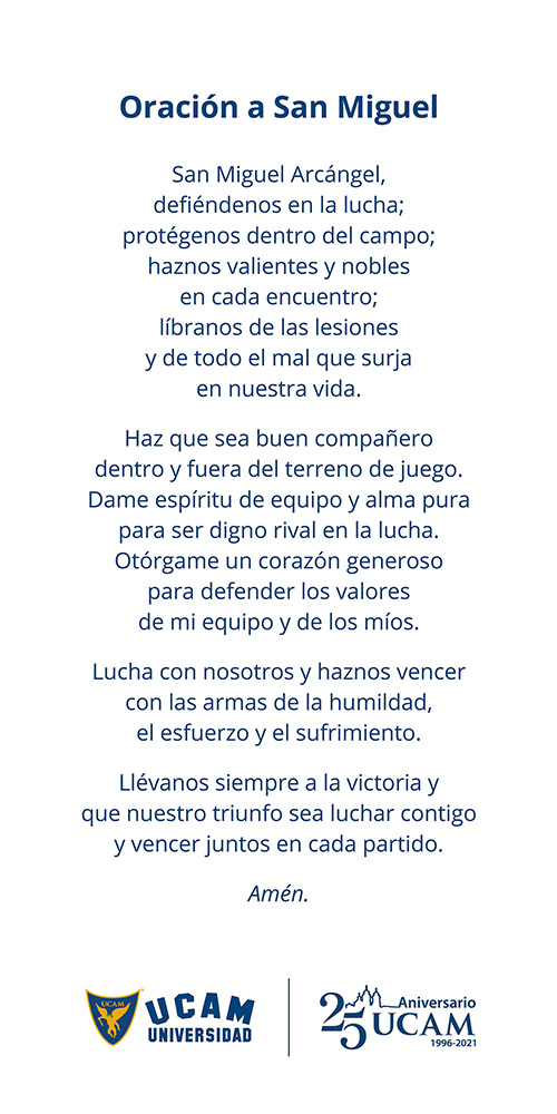 Oración San Miguel UCAM