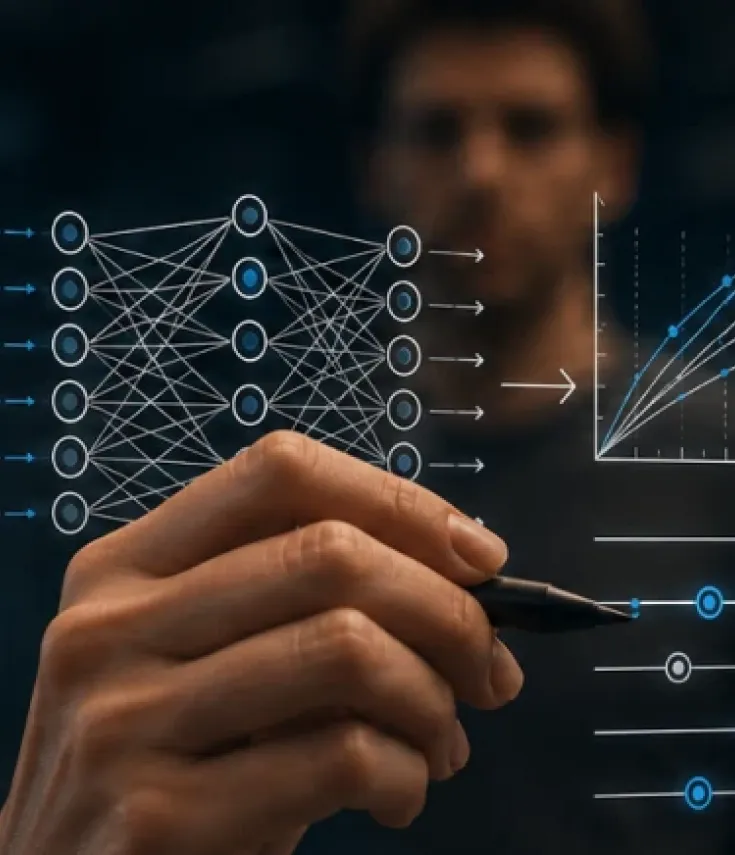 Esquema del flujo de aprendizaje automático y procesado de datos en el Máster Universitario en Inteligencia Artificial de la UCAM