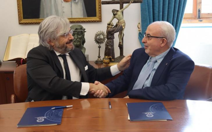  Ángel Navarro, presidente Ejecutivo y CEO de Azierta y José Luis Mendoza, presidente de la UCAM.