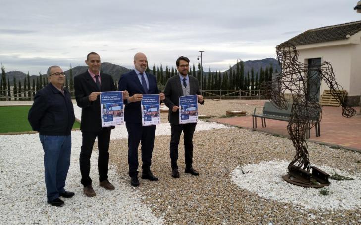 José Acuña, director de Relaciones Institucionales de UCAM Cartagena; Juan Alfonso García, director Académico de UCAM Cartagena; Pablo Rosique, director General de Deportes de la UCAM, y Álvaro Valdés, concejal de Deportes