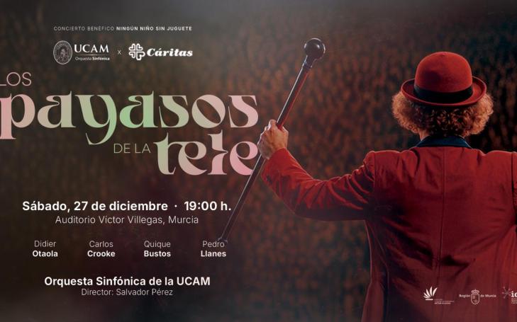 cartel anunciador del concierto benéfico de la Orquesta Sinfónica de la UCAM