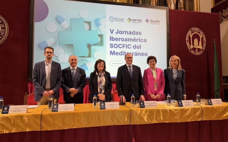 Mesa inaugural del acto, V Jornadas SOCFIC Iberoamericanas del Mediterráneo.