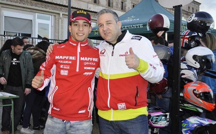 El piloto lorquino de Moto3, Juanfran Guevara, en el Beers &amp; Tweets del ITM