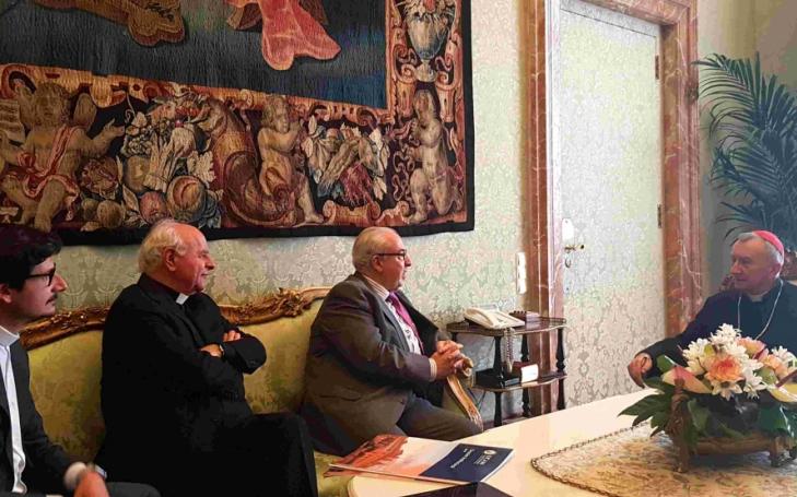 El secretario de Estado del Vaticano recibe al presidente de la UCAM en audiencia privada