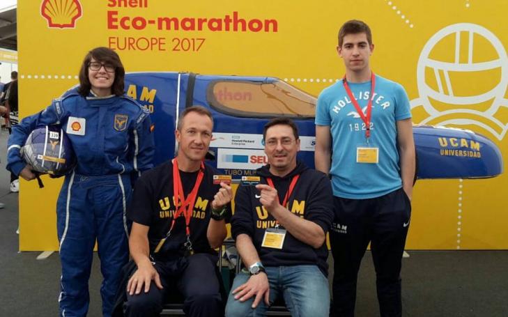 El Sun Rider IV de la UCAM, en la Shell Eco-marathon de Londres