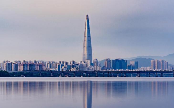 paisaje de la ciudad de Corea