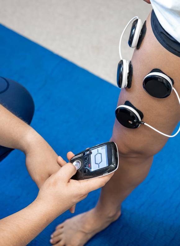 Prueba muscular en la clínica UCAM