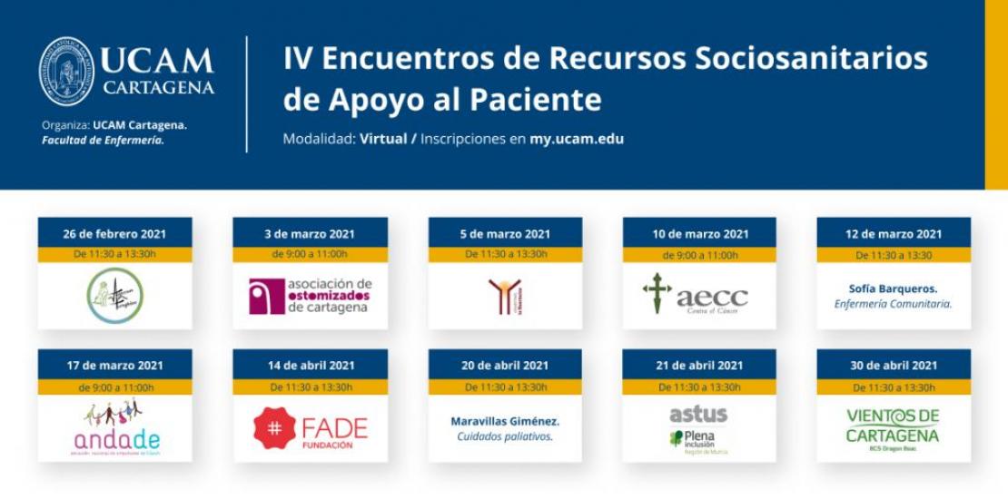 Diez charlas conforman los encuentros de recusrso sociosanitarios de apoyo al paciente