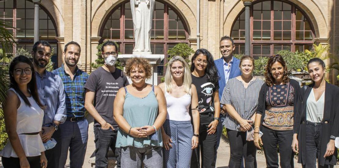 Algunos de los participantes del proyecto europeo para la mejora de la empleabilidad de los jóvenes murcianos.