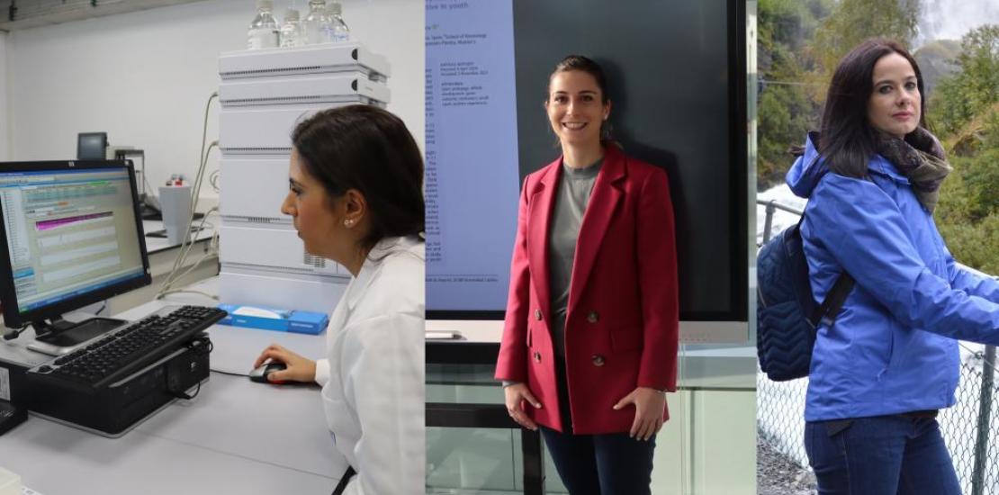 Las tres investigadoras de la UCAM galardonadas en las Premios a Jóvenes Científicas, en las categorías de Ingenierías y Tecnologías, Ciencias Básicas y Experimentales, y Ciencias Sociales.