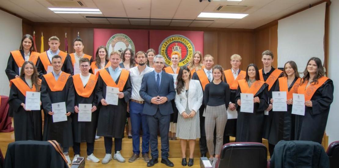 Estudiantes alemanes de la IX promoción del UCAM International Business Certificate.