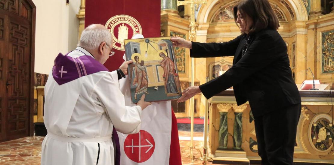 La UCAM recibe el Icono de la Anunciación procedente de Siria