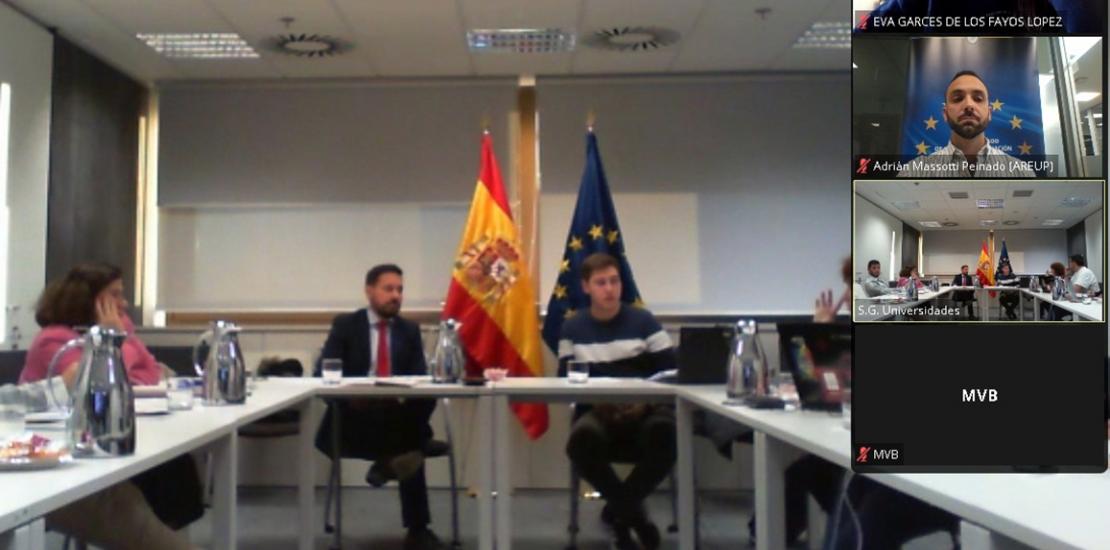  Adrián Massotti, presidente del Consejo de Estudiantes de la UCAM durante la reunión del CEUNE 