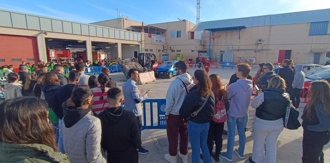 Alumnos de Criminología en una sesión práctica