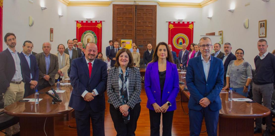 Víctor Meseguer, María Dolores García, Eva Franco y José Carlos Martínez, junto a los participantes en el workshop del proyecto Life Token CO2.