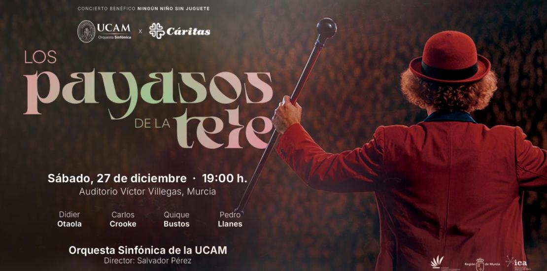 cartel anunciador del concierto benéfico de la Orquesta Sinfónica de la UCAM