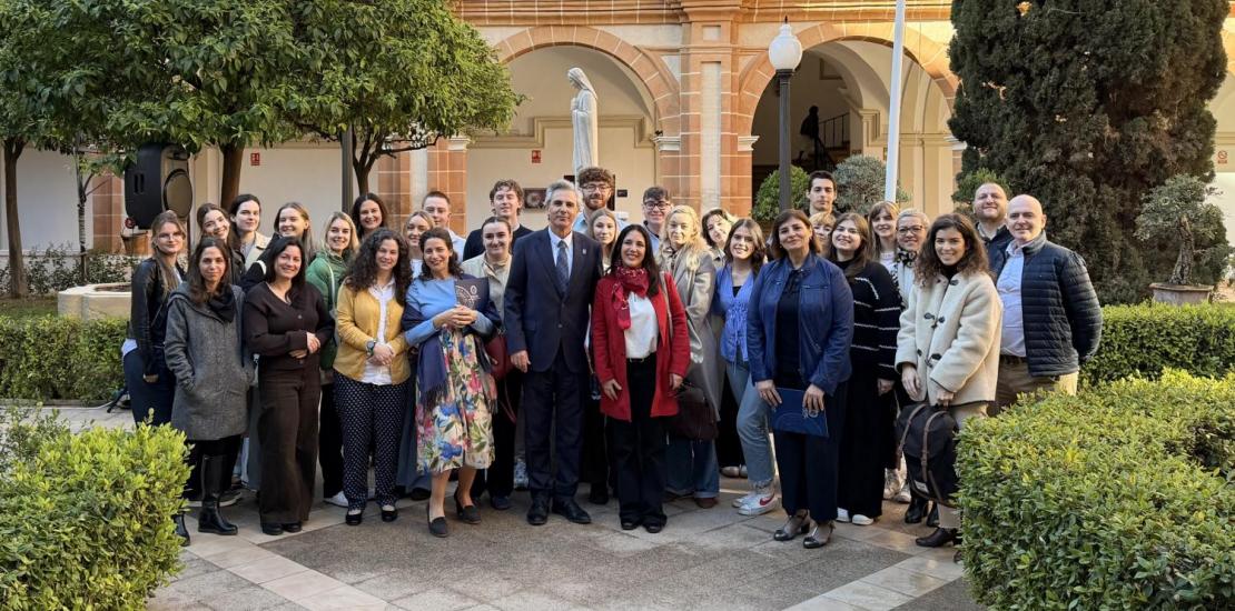 Participantes en el Blended Intensive Program (BIP), durante la bienvenida celebrada en la UCAM.