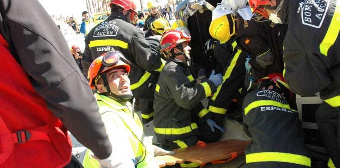 La UCAM realiza un simulacro de accidente
