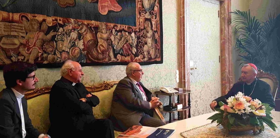 El secretario de Estado del Vaticano recibe al presidente de la UCAM en audiencia privada