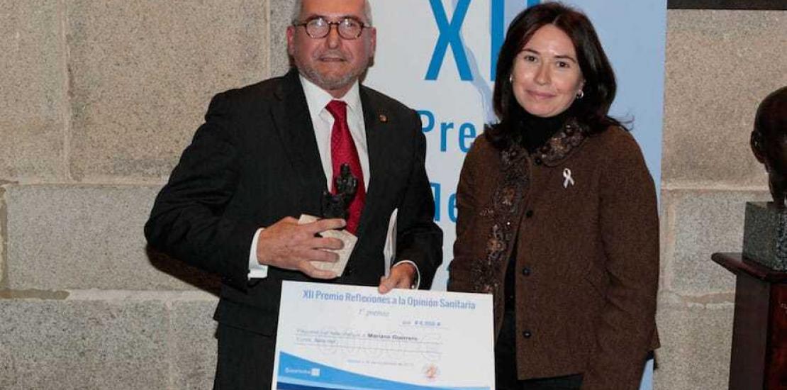 El catedrático de la UCAM Mariano Guerrero galardonado con el Premio Reflexiones a la Opinión Sanitaria