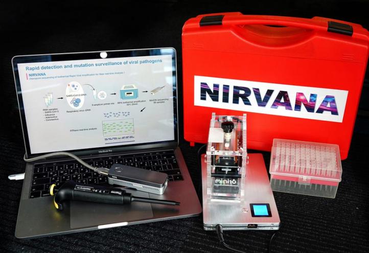 Imagen del dispositivo NIRVANA que detecta y secuencia simultáneamente en pocos minutos el virus SARS-CoV-2 y cualquiera de sus variantes