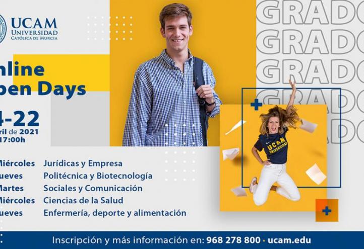 Jornadas de Puertas Abiertas de la UCAM, del 14 al 22 de abril, a las 17:00h