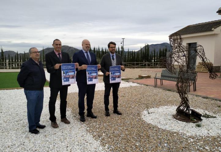José Acuña, director de Relaciones Institucionales de UCAM Cartagena; Juan Alfonso García, director Académico de UCAM Cartagena; Pablo Rosique, director General de Deportes de la UCAM, y Álvaro Valdés, concejal de Deportes