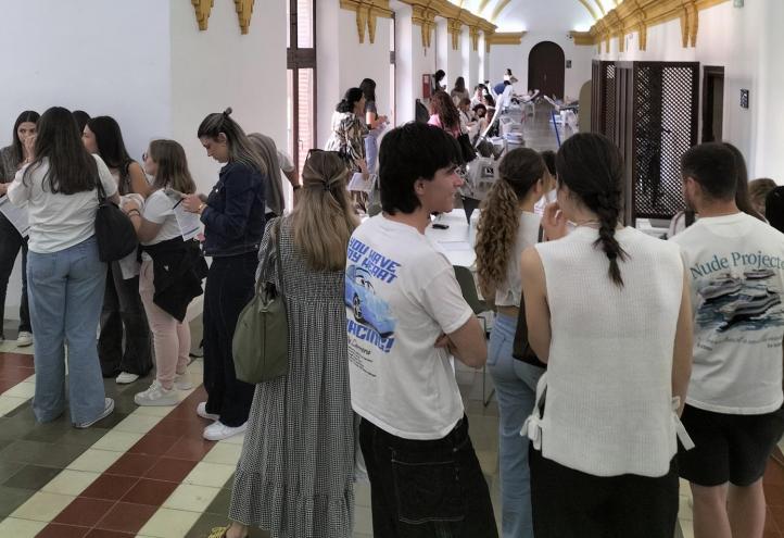 El Campus de Murcia durante la jornada de donación de sangre y médula