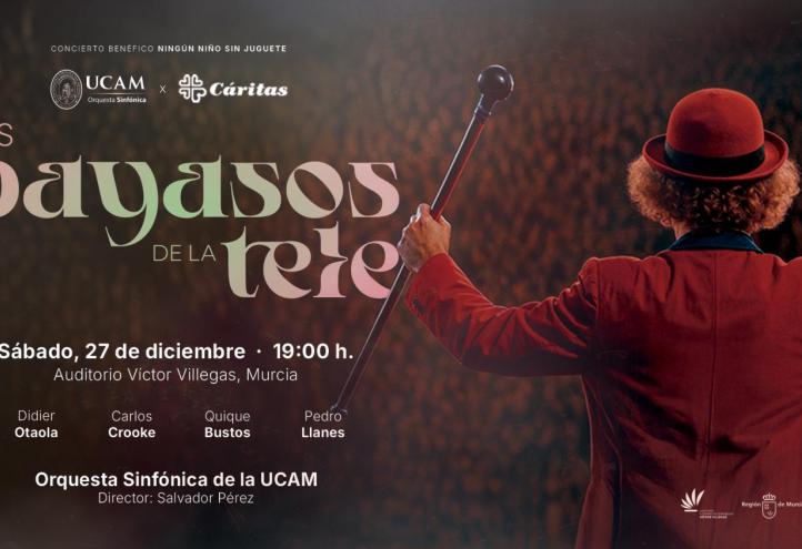 cartel anunciador del concierto benéfico de la Orquesta Sinfónica de la UCAM