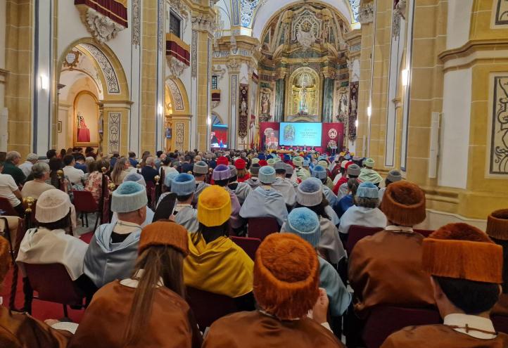 Doctores de la UCAM, en el Templo del Monasterio de Los Jerónimos, durante la celebación de la Festividad de San Antonio de Padua, patrón de la Universidad.