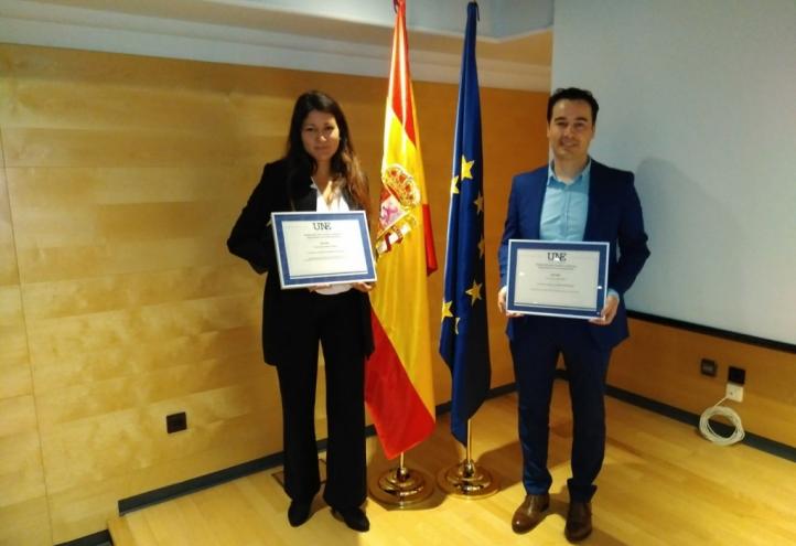 Dos estudiantes de Turismo de la UCAM, premios nacionales de la Asociación Española de Normalización
