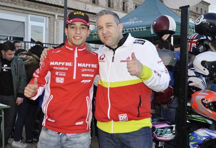 El piloto lorquino de Moto3, Juanfran Guevara, en el Beers &amp; Tweets del ITM