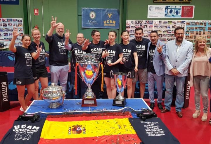 El UCAM Cartagena conquista la ETTU Cup europea y completa un triplete histórico