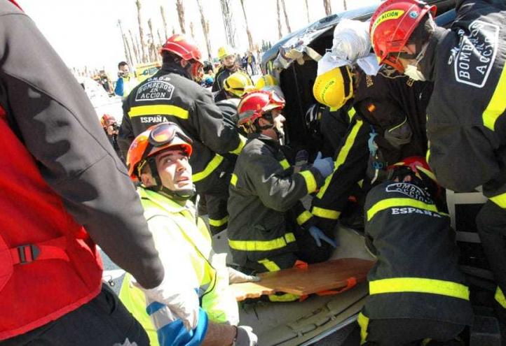 La UCAM realiza un simulacro de accidente