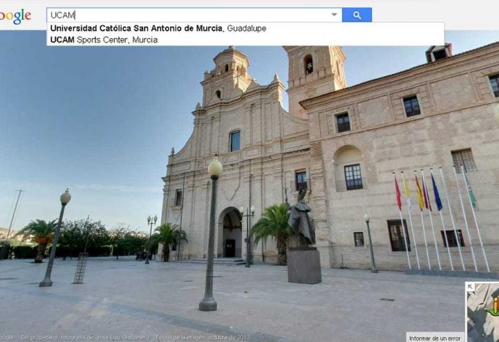 El Campus de la UCAM, al detalle en Google Maps