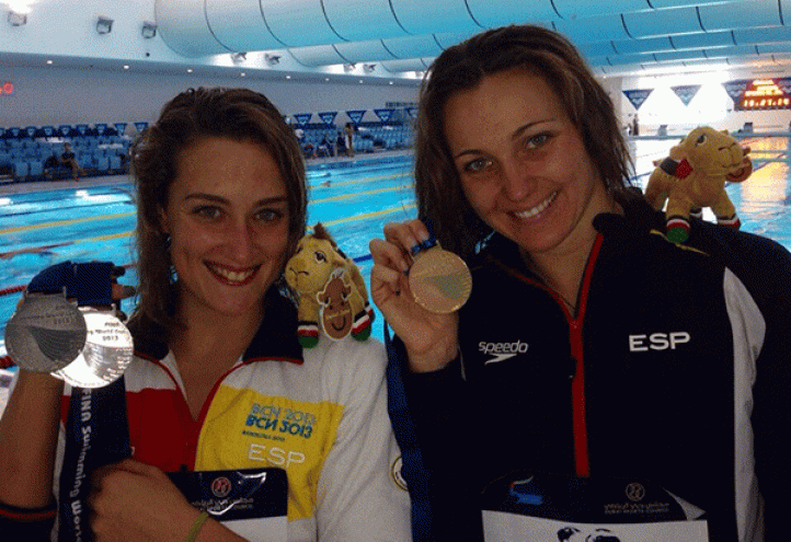 Mireia Belmonte y Melani Costa finalizan la Copa del Mundo con cuarenta medallas