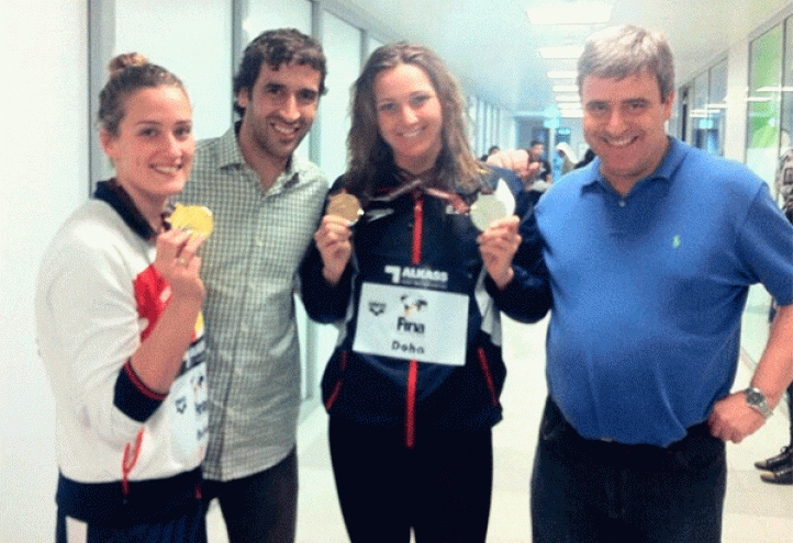 Mireia Belmonte y Melani Costa suman en Doha cinco medallas más