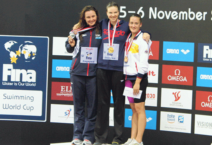 Mireia Belmonte y Melani Costa, “satisfechas” por el resultado logrado en Singapur