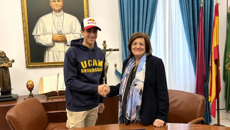 Gil Membrado, con María Dolores García, presidenta de la UCAM