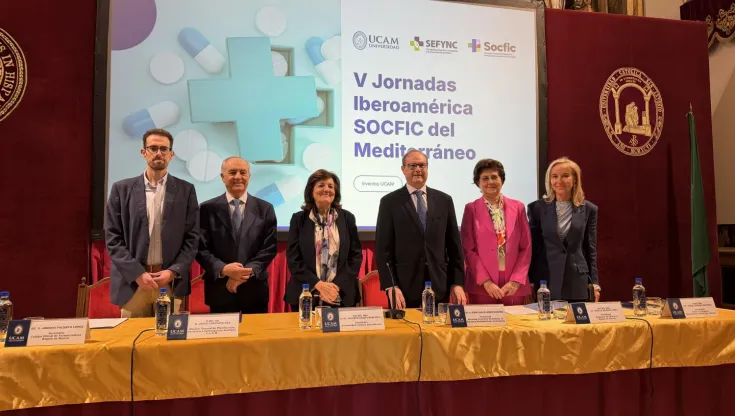 Mesa inaugural del acto, V Jornadas SOCFIC Iberoamericanas del Mediterráneo.